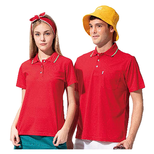 男女款紅色短POLO衫-AK15258 ＆ AK15758