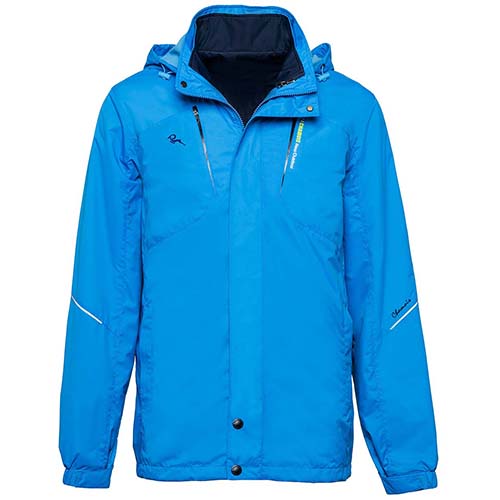 男款彩藍/深藍 防水透氣可拆式多功能外套、雙面鋪棉背心-9869A